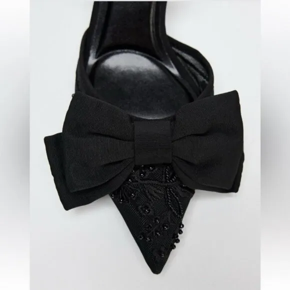 ZARA RHINESTONE HEELED SLINGBACKS